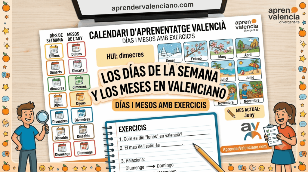 los-dias-de-la-semana-y-los-meses-en-valenciano-ejercicios
