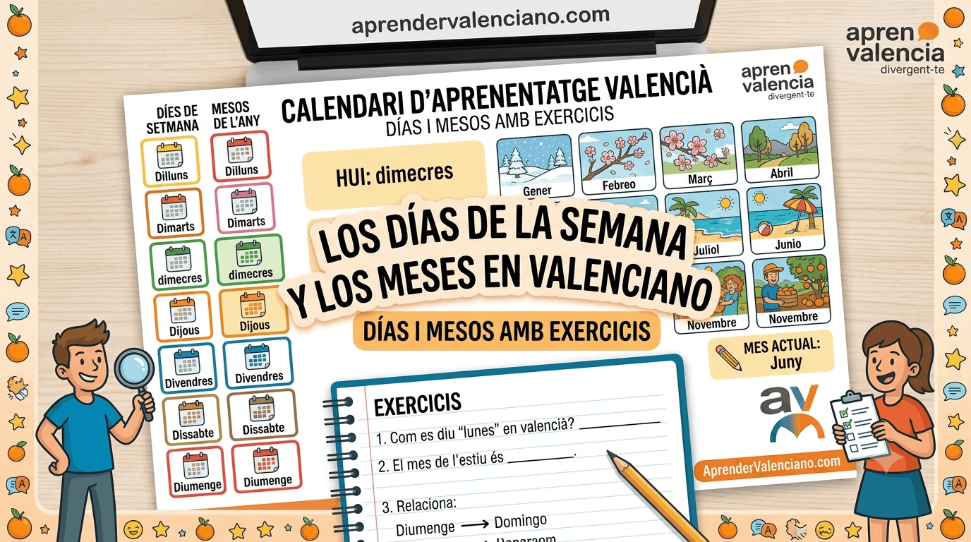 los-dias-de-la-semana-y-los-meses-en-valenciano-ejercicios